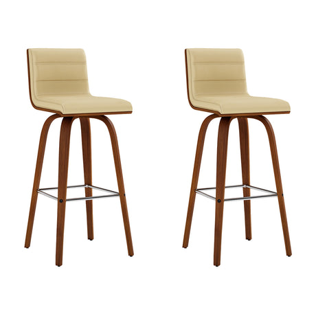 Vienna - 30" Swivel Bar Stool - Walnut Wood