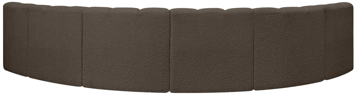 Arc - Boucle Fabric 6 Piece U-Shaped Modular Sofa