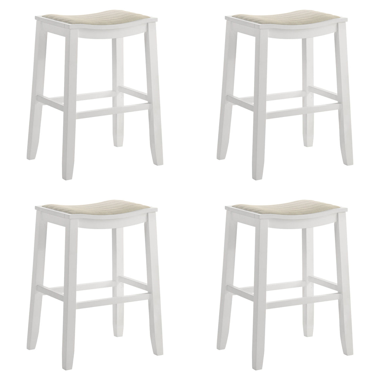 Iyani - Coastal Modern Wood Bar Height Kitchen Bar Stool