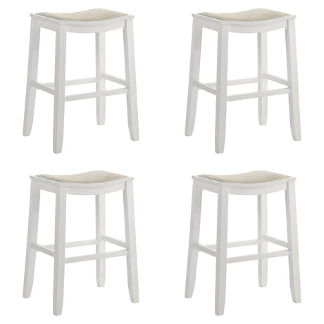 Iyani - Coastal Modern Wood Bar Height Kitchen Bar Stool
