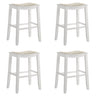 Iyani - Coastal Modern Wood Bar Height Kitchen Bar Stool