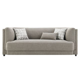 Glenda - Sofa With 3 Pillows - Gray Chenille