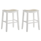 Iyani - Coastal Modern Wood Bar Height Kitchen Bar Stool
