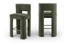 Zuno - Velvet Performance Fabric Upholstered Bar Stool (Set of 2)
