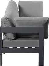 Nizuc - Outdoor Patio 3 Seat Modular Sofa With Gray Frame