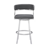 Saturn - Bar Height Bar Stool - Brushed Stainless Steel