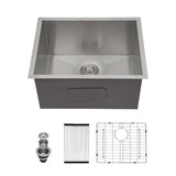 Modern Undermount Stainless Steel Kitchen Sink 16 Gauge, Deep Single Bowl