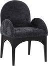 Waldorf - Chenille Dining Arm Chair With Black Legs