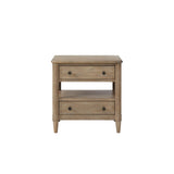 Open Nightstand With 2 Drawers