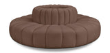 Arc - Faux Leather 8 Piece Round Modular Sofa