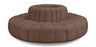 Arc - Faux Leather 8 Piece Round Modular Sofa