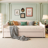 Upholstered Daybed With Light And Trundle