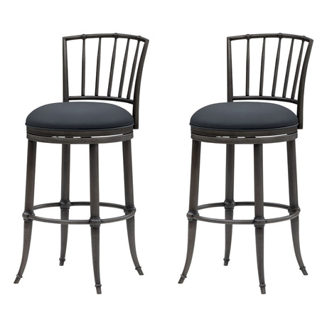 Vince - Commercial Grade Steel Frame Faux Leather Upholstered Swivel Bar Height Barstool