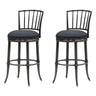 Vince - Commercial Grade Steel Frame Faux Leather Upholstered Swivel Bar Height Barstool