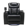 270 Degree Swivel Power Recliner With Tray Table, Phone Holder, Cup Holder, USB Port