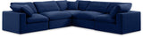 Comfy - 5 Piece Velvet Modular Corner Sectional