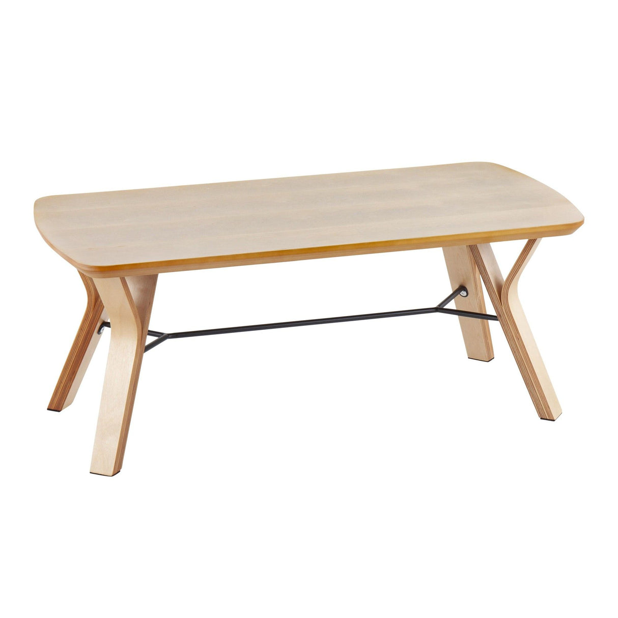 Folia - Mid-Century Modern Coffee Table - Natural Wood