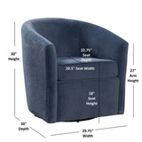 Oaklynn - Barrel Style Swivel Accent Chair
