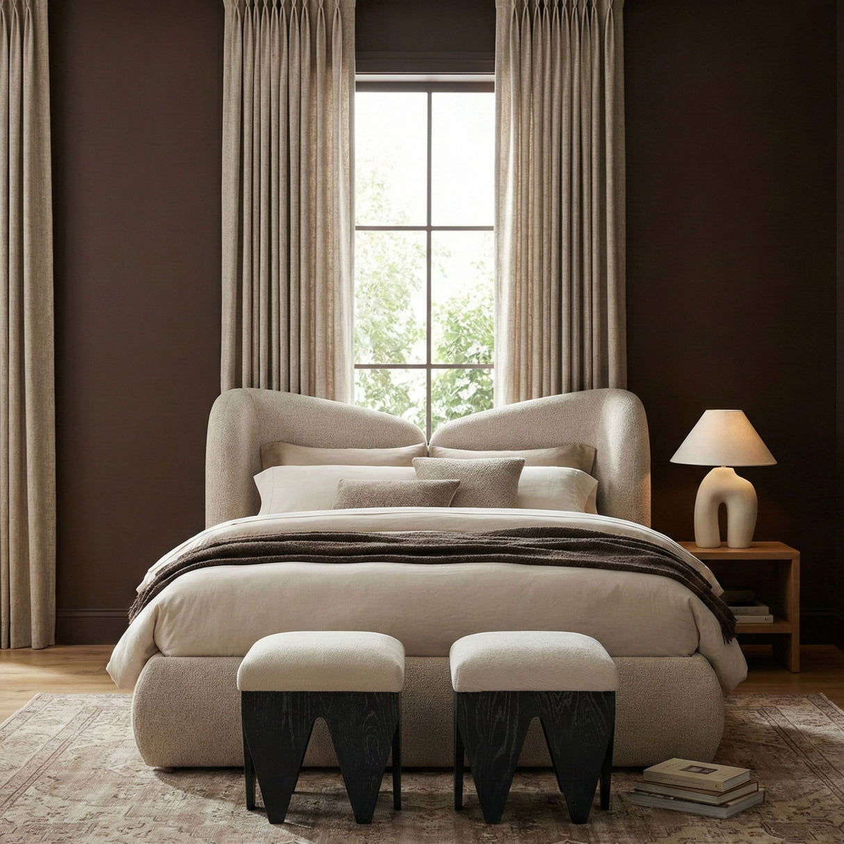 Altair - Fabric Bench - Black Base