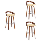 Sonia - 30" Bar Height Swivel Bar Stool - Walnut Wood