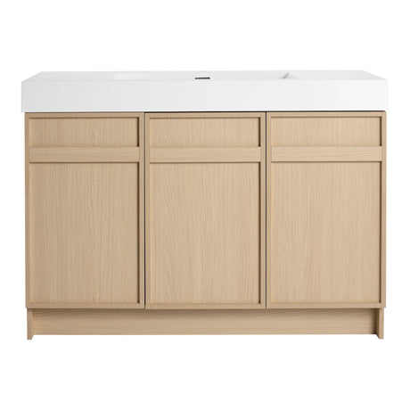 Freestanding Bathroom Vanity With Resin Sink & Soft Close Cabinet Doors