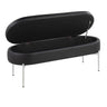 Chloe - Storage Bench - Chrome Metal