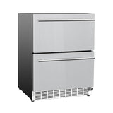 Summerset 24 Inch Outdoor Rated Double Drawer Refrigerator - RFR-24DR2-A