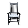 Classic Wooden Porch Rocker Chair White Populus Wood Comfortable Design