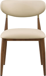 Ronda - Vegan Leather Upholstered Dining Side Chair - Walnut Legs