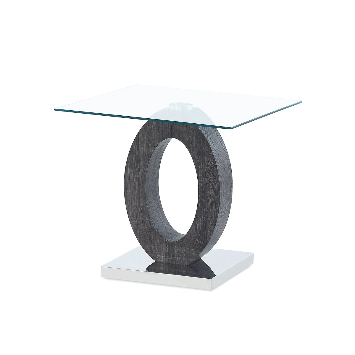 Tracker - End Table - Brown White