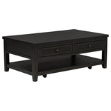 Concord - 2-Drawer Rectangular Coffee Table - Distressed Java