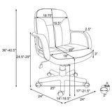 Office Chair With Casters Ergonomic Design For Workspaces - Black