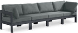 Nizuc - Outdoor Patio 4 Seat Modular Sofa With Gray Frame