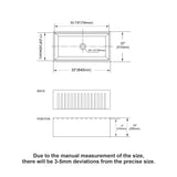 Porcelain Ceramic Farmhouse Sink Workstation With Reversible Apron Design - Single Bowl
