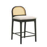 Lucio - Modern Farmhouse Wood Counter Height Kitchen Bar Stool