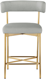 Rivage - Durable Stool With Gold Frame (Set of 2)