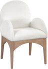Waldorf - Chenille Dining Arm Chair With Natural Legs