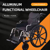 Heavy Duty Foldable Manual Wheelchair Double X Force Support With Adjustable Seat Belt Breathable Cushion & Anti Backflip Design 24" Tires For All Terrains 350 Lbs Capacity - Black / Silver