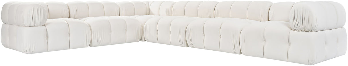 Orin - L-Shaped Velvet 6 Piece Modular Sectional