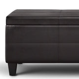 Avalon - Lift Top Rectangular Storage Ottoman - Tanners Brown