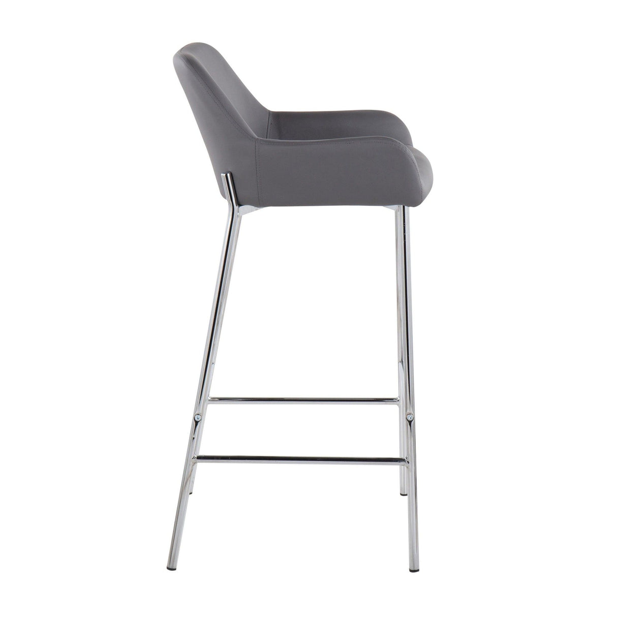 Daniella - Fixed-Height Bar Stool Set - Chrome Frame