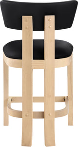 Lavrin - Vegan Leather Counter Stool (Set of 2) - Natural Base