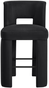 Zuno - Velvet Performance Fabric Upholstered Bar Stool (Set of 2)