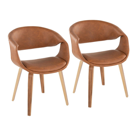 Curvo - Upholstered Chair (Set of 2) - Zebra Wood Legs