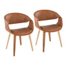 Curvo - Upholstered Chair (Set of 2) - Zebra Wood Legs