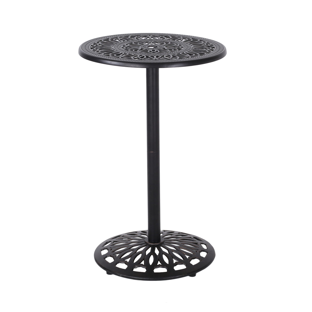 Phoebe - Outdoor Cast Bar Table - Black