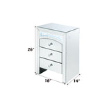 Nysa - Accent Table With LED - Mirrored & Faux Crystals