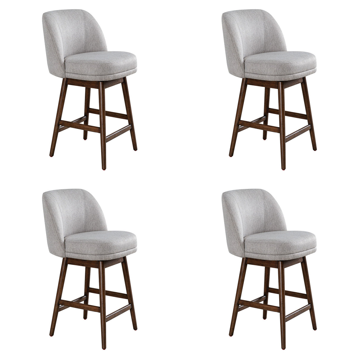 Sadie - Solid Wood Upholstered 26" Counter Height Swivel Barstool