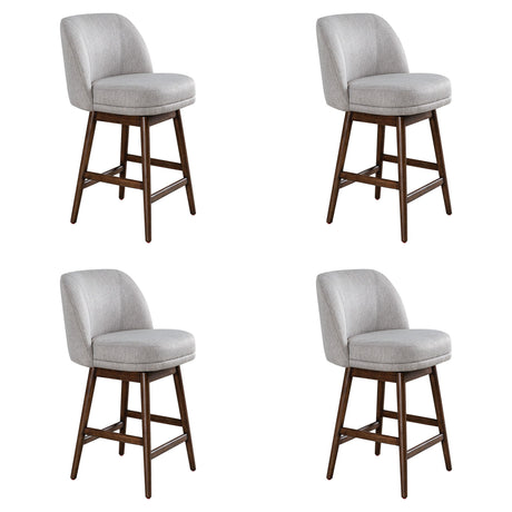 Sadie - Solid Wood Upholstered 26" Counter Height Swivel Barstool