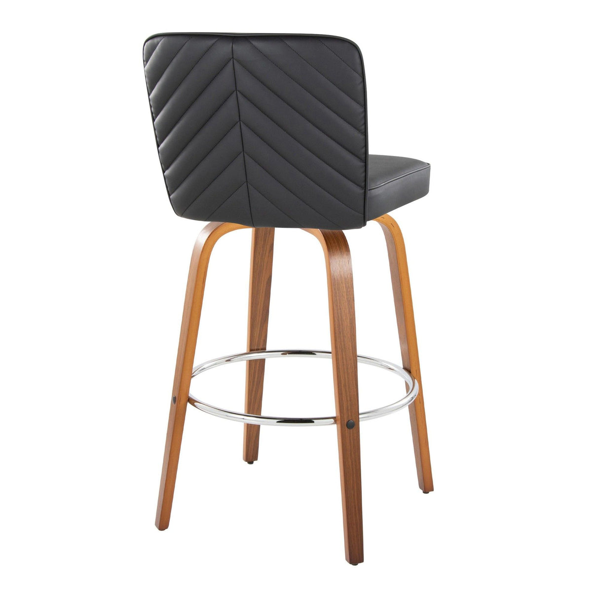 Henry - Fixed-Height XL Barstool (Set of 2) - Walnut Wood